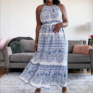 Blue and white Loft Maxi *new with tags* size 20